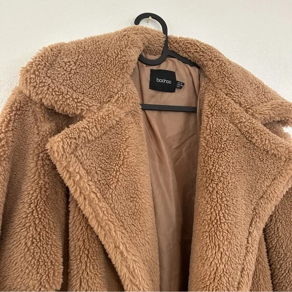 BooHoo Oversized Teddy Faux Fur Jacket - Picture 3 of 6